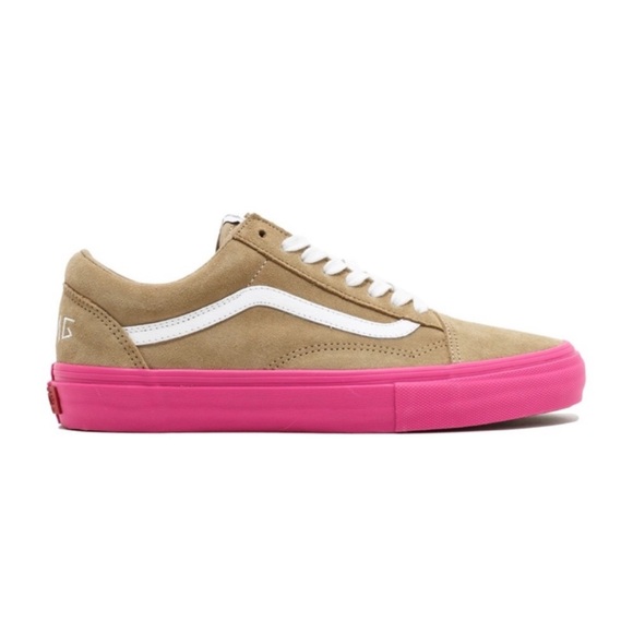 VANS SYNDICATE OLD SKOOL PRO GOLF WANG Tyler the Creator-PINK/WHEAT Size 8.5 NWT - Picture 2 of 14